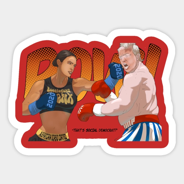 AOC vs Trump Sticker by Juggertha